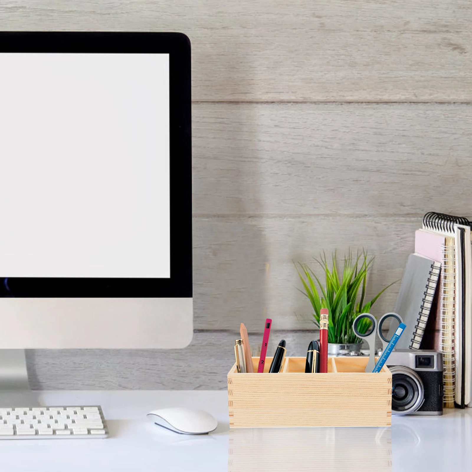 

Wooden Pen Cup Stationery Organizer Lightweight Cosmetics Storage Container Desk Accessories Wooden Pen Holder