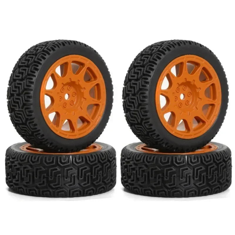 

4pcs 68mm Rally Tires Rubber Tire Wheel Tyre for Tamiya XV01 XV02 TT01 TT02 PTG-2 1/10 RC Rally Racing Car Upgrade Parts