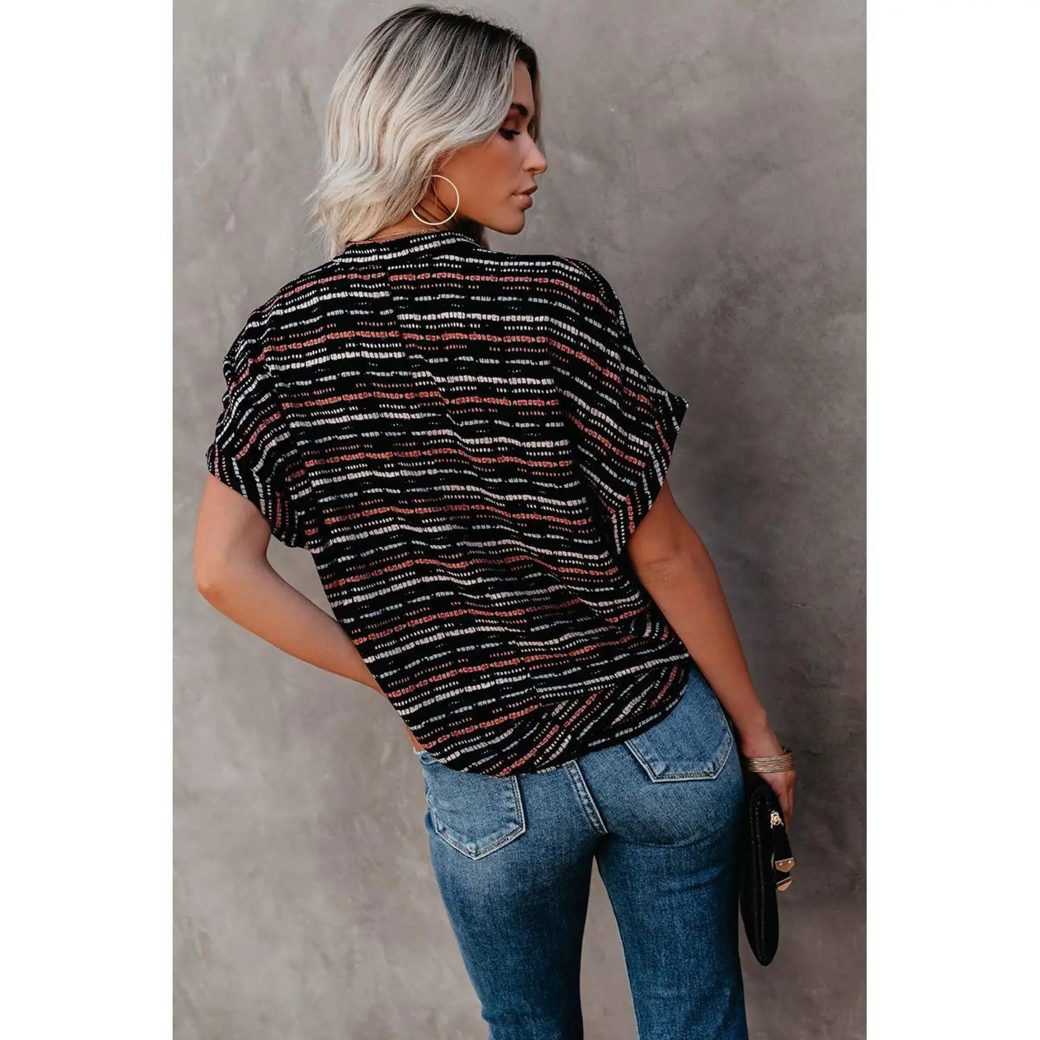 Dames bedrukte top irt polyestervezel ort Sve regular fit zomer faion casual bedrukt ontwerp polyester stof