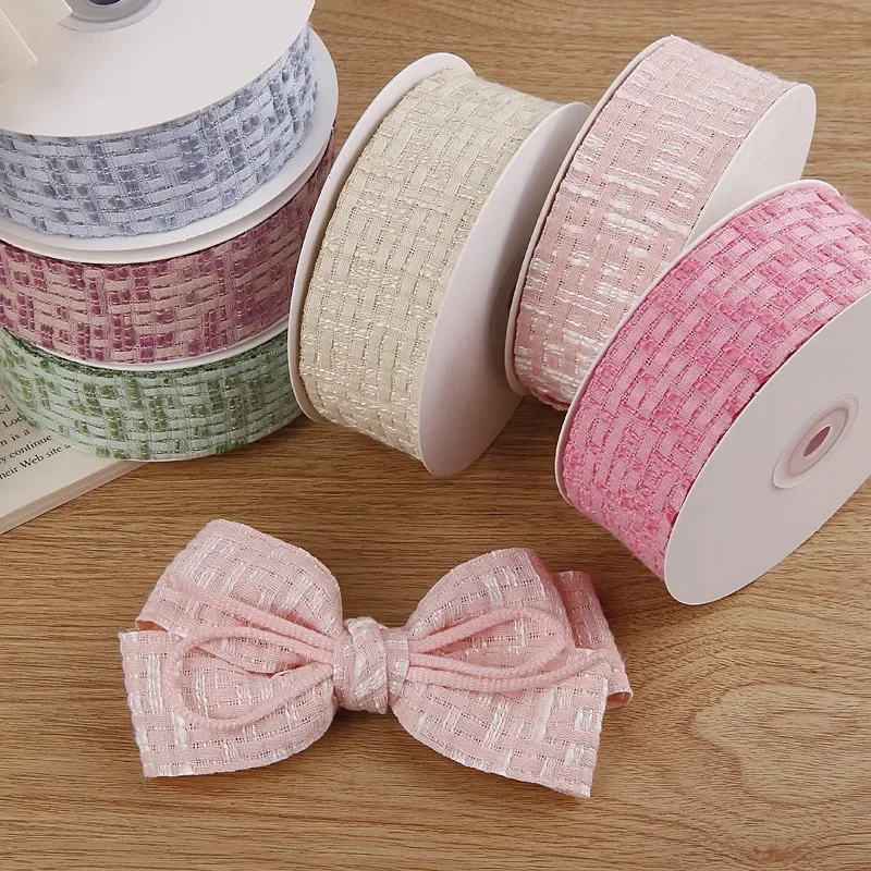 Ribbon Handmade Flower Bouquet for Wedding Party, Gift Packing Decorations, DIY Craft, 10 Yards