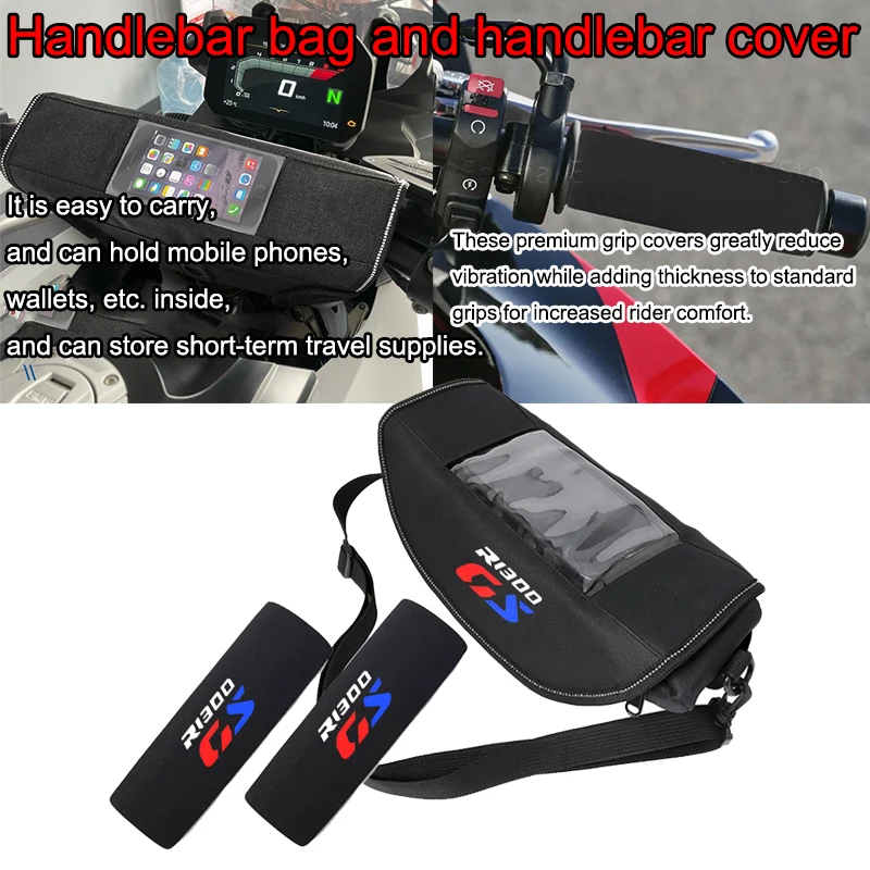 For R 1300 GS R1300 GS R 1300GS Motorcycle handlebar bag waterproof and dustproof sponge handlebar cover anti slip