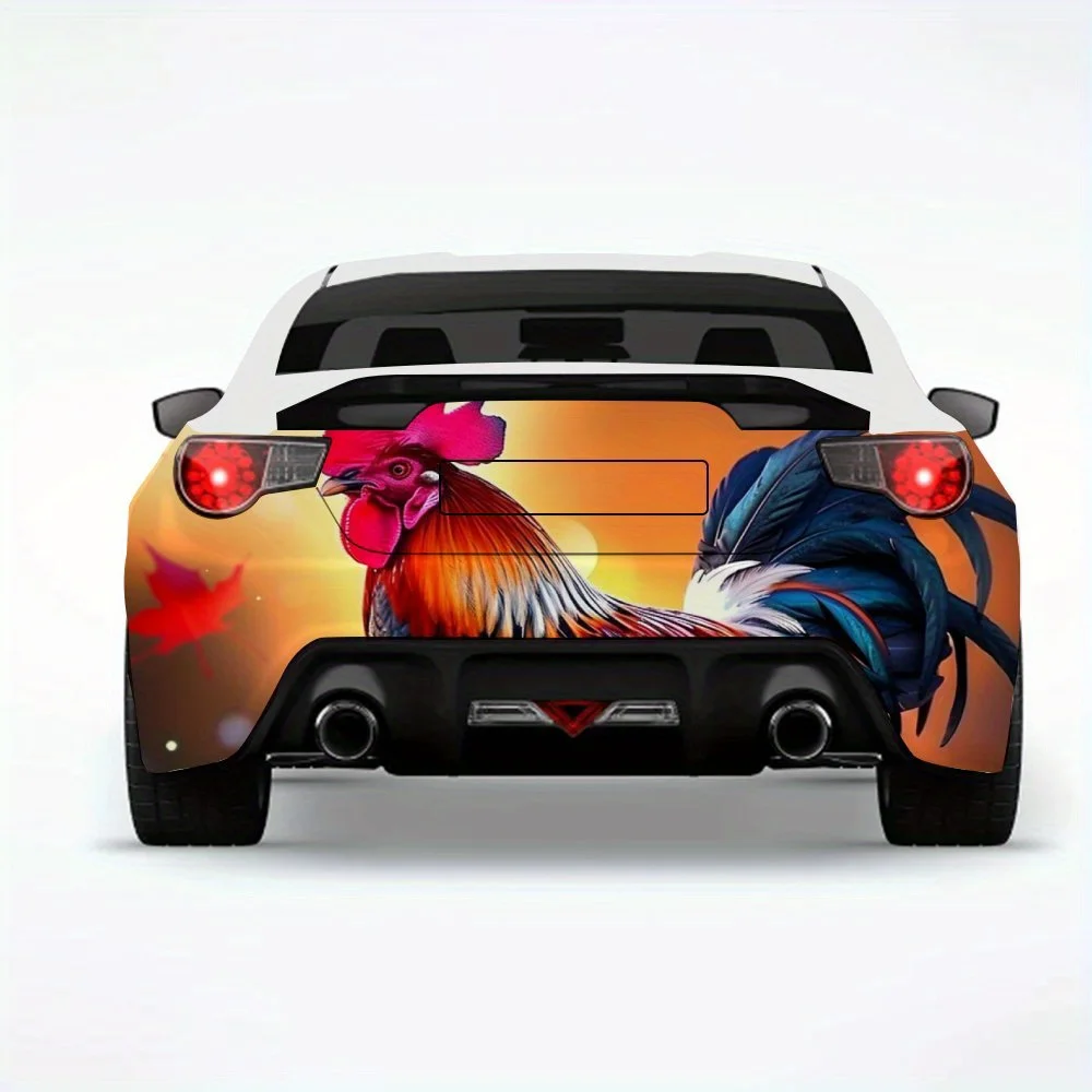 

Rooster_of_Dawn автомобильная наклейка-виниловая наклейка на заднюю часть автомобиля, водонепроницаемые самоклеящиеся виниловые наклейки для хвоста и бампера автомобиля, Decorat