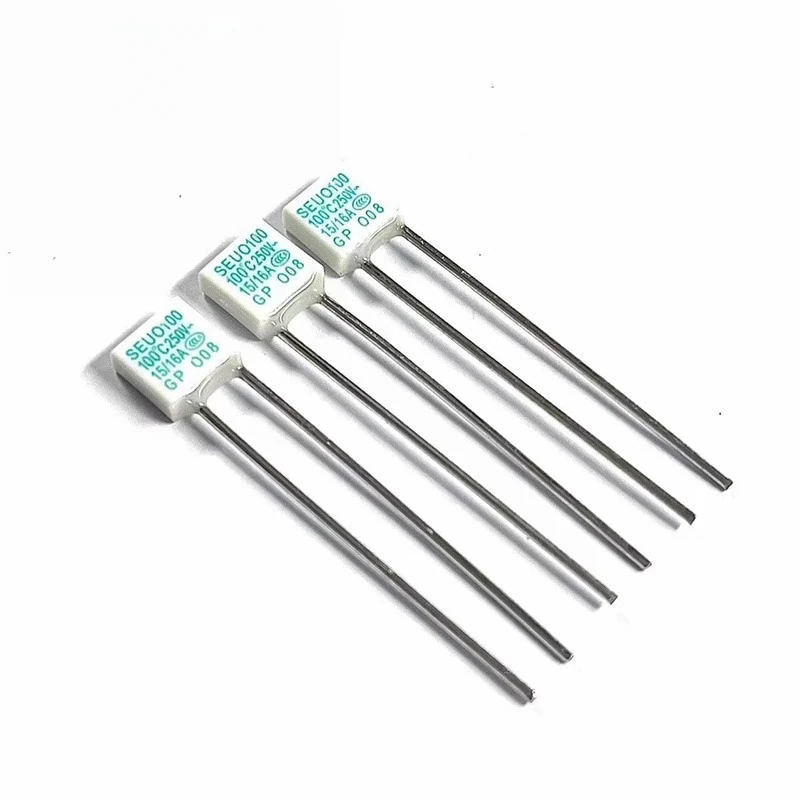 10PCS SELTE Lightning Protection Temperature Fuse SET 10A 15A 16A Square Temperature Fuse 115C 136C ThermostatThermal Protector