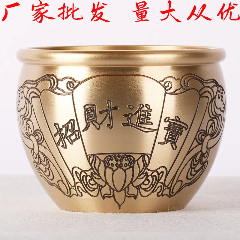 brass , a treasure-attracting ornament for the study, extra-large rice jar, manufacturer wholesale