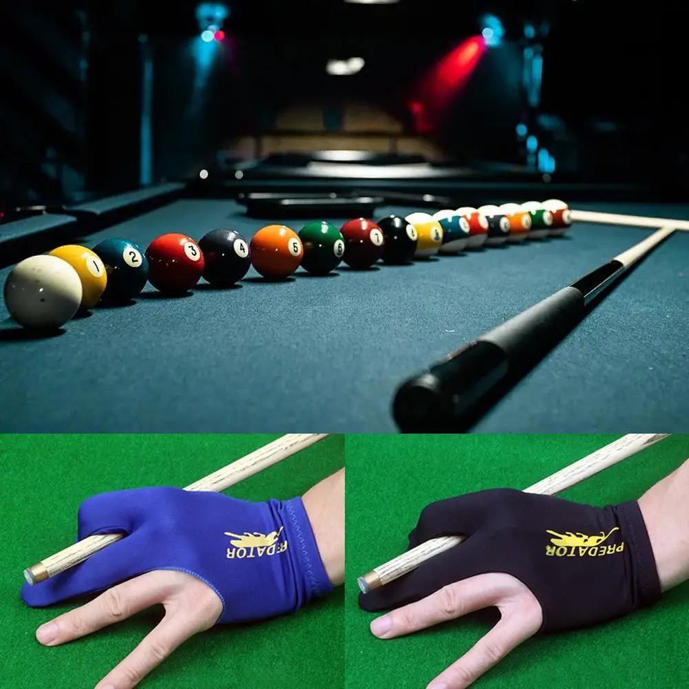 Gant de billard antidérapant 3 doigts, gants de billard professionnels, accessoires de billard, accessoires de Fitness