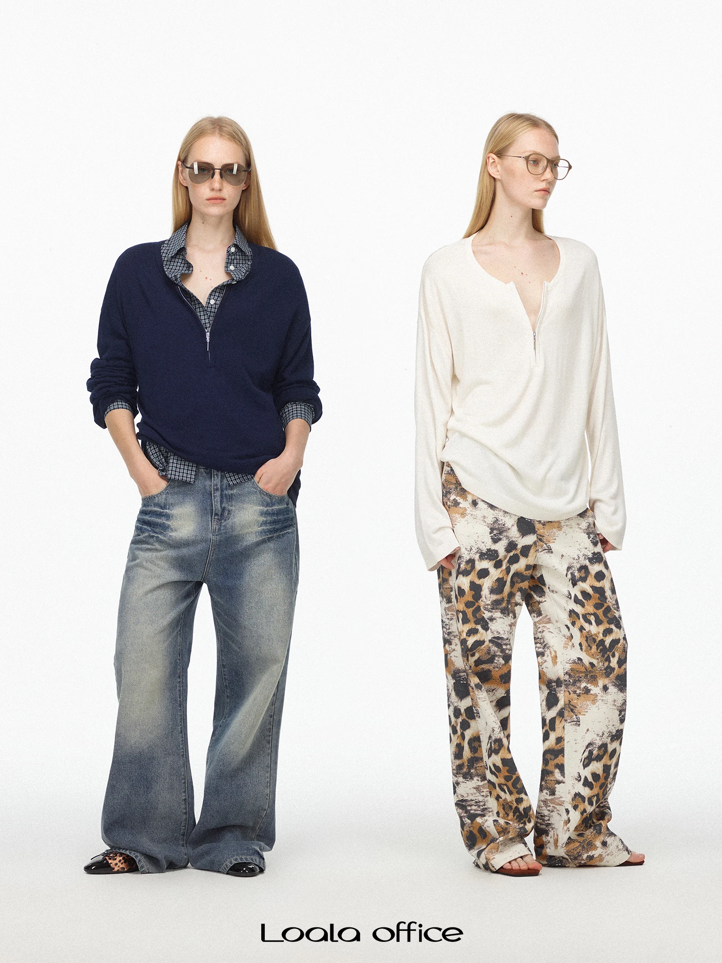 

Loala офисный шелковый свободный пуловер для ленивого цвета, простой трикотаж на молнии, мягкий длинный женский повседневный топ