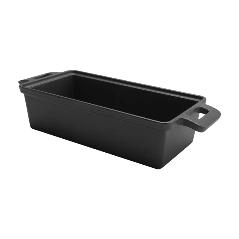 

Cast Iron Bread,Loaf Pan With Lid, Heavy Duty For Oven For Baking, For Baking Pans Set Of 2(Black)