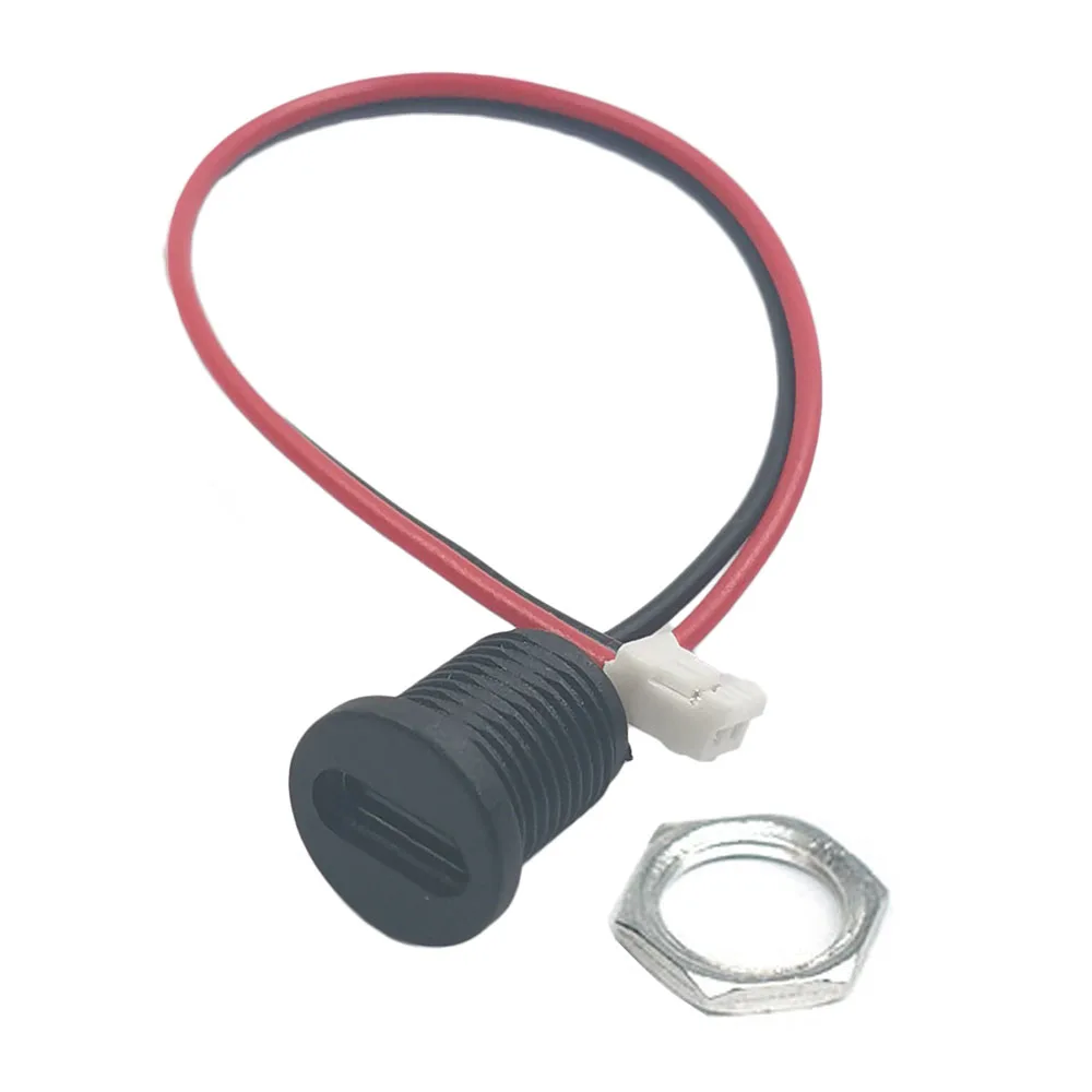 USB-C 5A high current charging socket with M11 nut snap lock plate USB C TYPE-C female type C waterproof female connector Jack