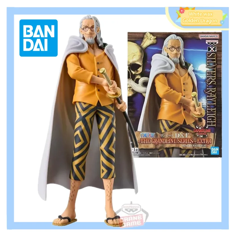 H Original Genuine Banpresto One Piece DXF Great Route Series 17cm Silvers Rayleigh PVC Action Figures Kids Gift Model Toy anime