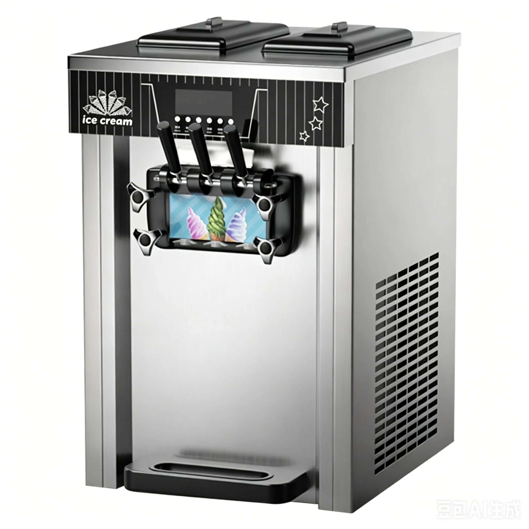 Ticari Tam Otomatik Yumuşak Do - Soft Serve Ice Cream Machine 3 Flavor incelemesi ve fiyatı
