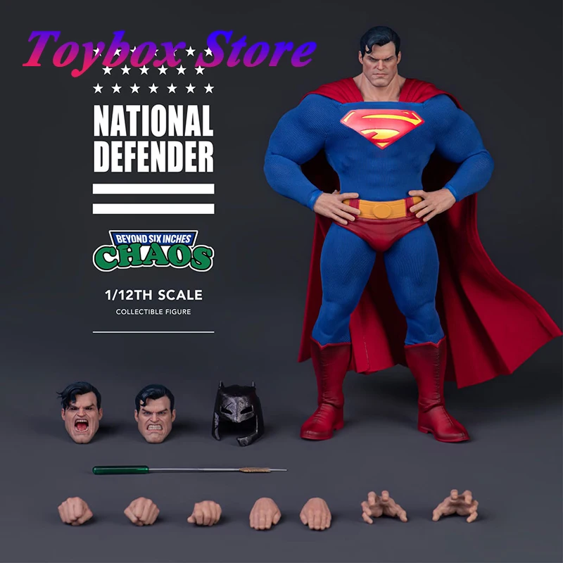 CHAOS 1/12 National Defender Movable Figurine Cloth Design Replaceable Head Sculpt 6