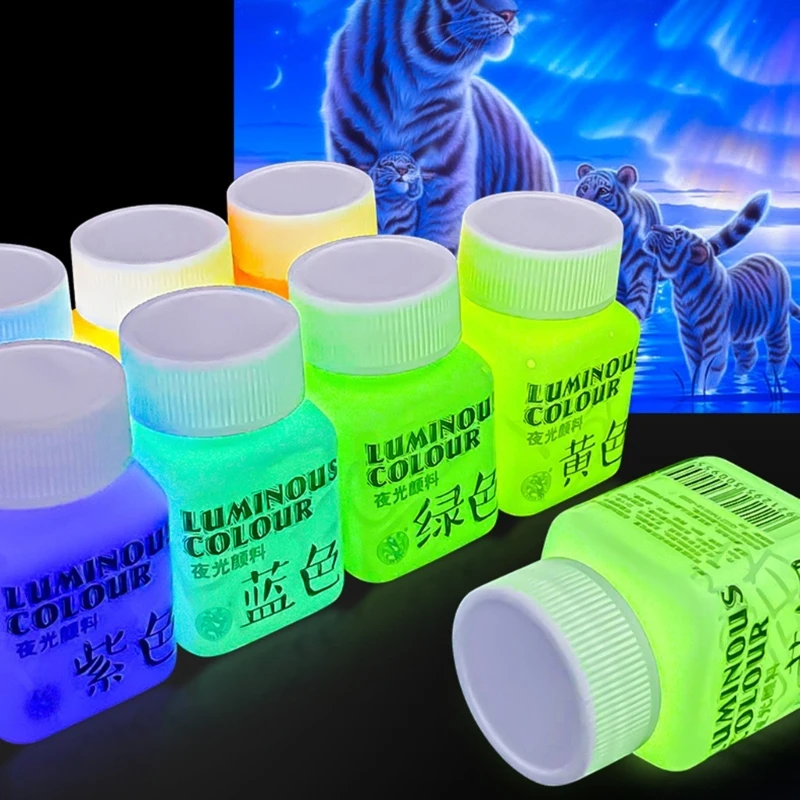 Glow in The Dark Acrylic Paint Blacklight Reactive Fluorescent Paint for Rock