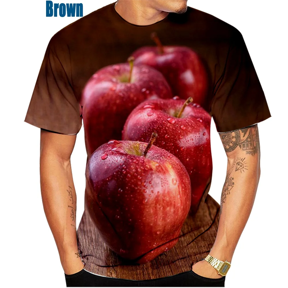 Najnowsza moda Drukowanie 3D Owoce T-shirty Męskie i damskie Osobowość Casual T-shirt z krótkim rękawem Topy unisex