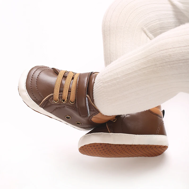 أحذية أطفال عالية الجودة للربيع والخريف 0-18 متر من البولي يوريثان بنعل ناعم يسمح بمرور الهواء أحذية رياضية كاجوال للأطفال أحذية مشي #2