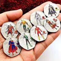 Exquisite US Movie Anime Hero Character Color Print Commemorative Medal Coin Birthday Commemoration Gift Collection Peripherals
