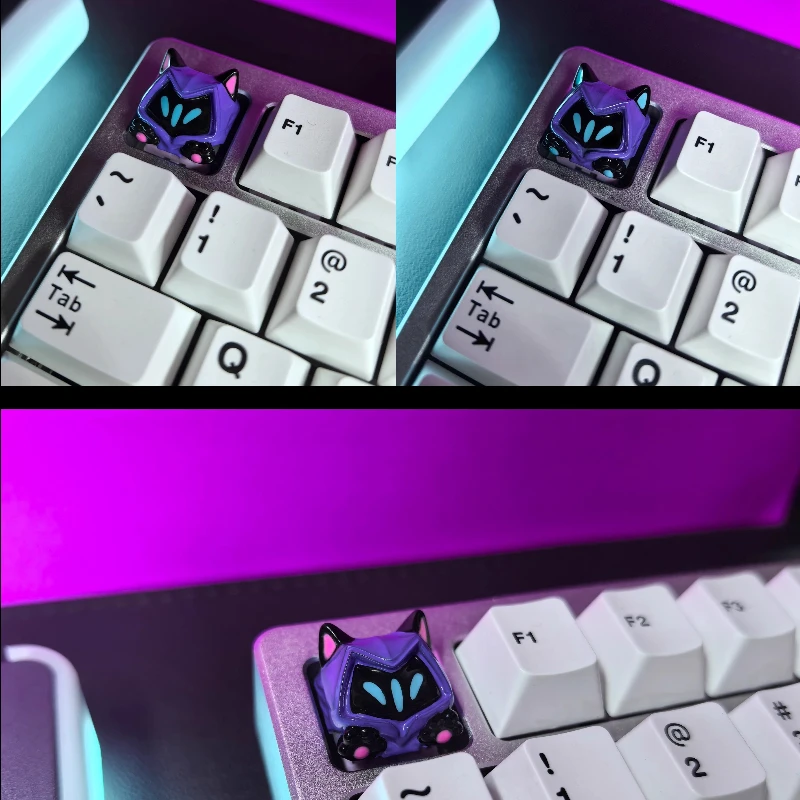 Valorant Cute OMEN Keycaps Resin SA Profile Artisan Key Caps DIY Handmade Gaming Mechanical Keyboard Caps Custom Boy/girl Gifts