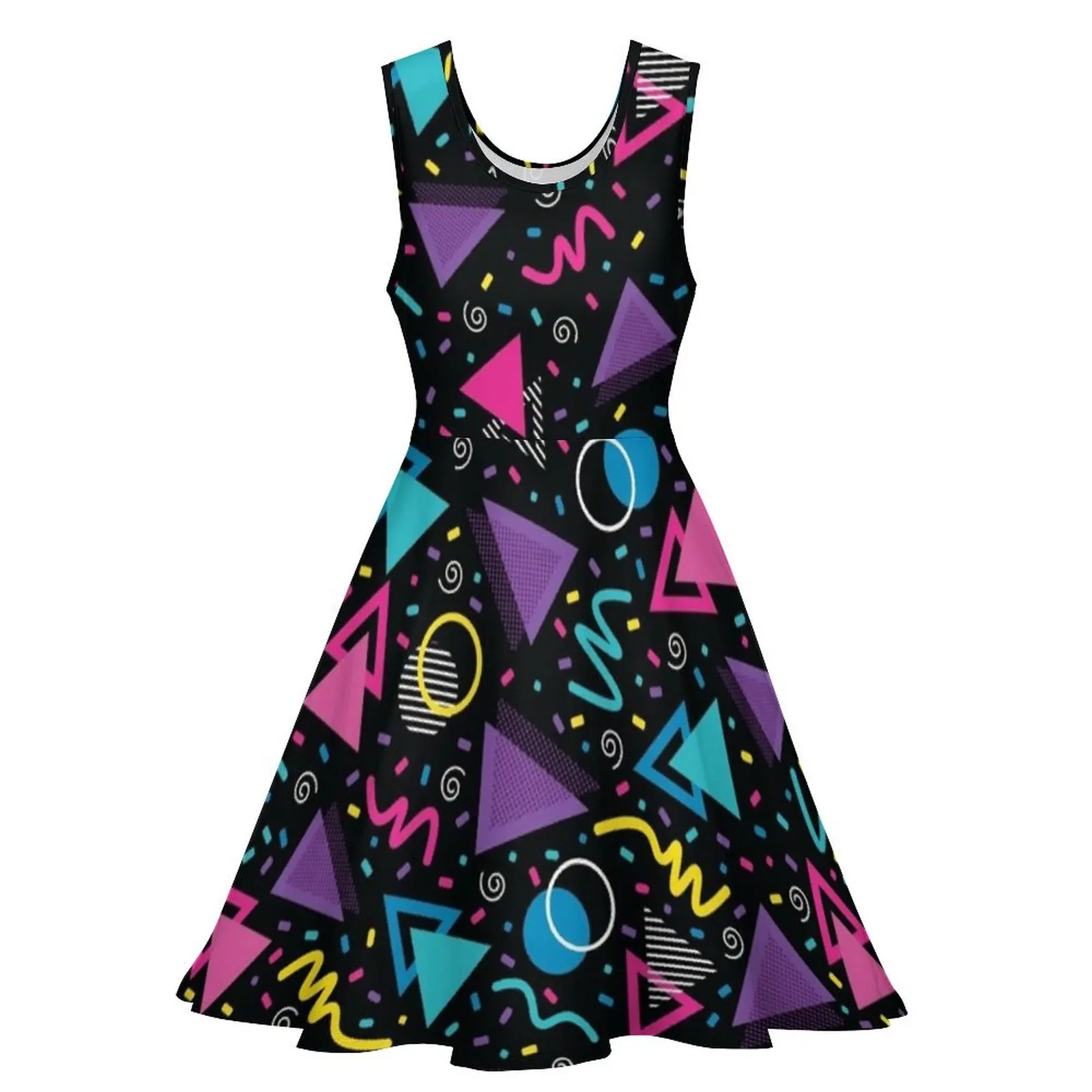 Neon Retro 90S Sprinkle Pattern Sleeveless Dress dresses women summer 2024 Women"s evening dress