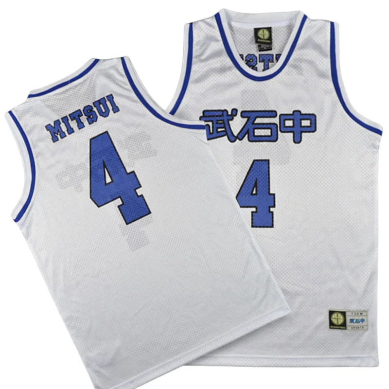 

Anime Slam Dunk Middle School Mitsui Hisashi 4# Basketball Jersey Cosplay