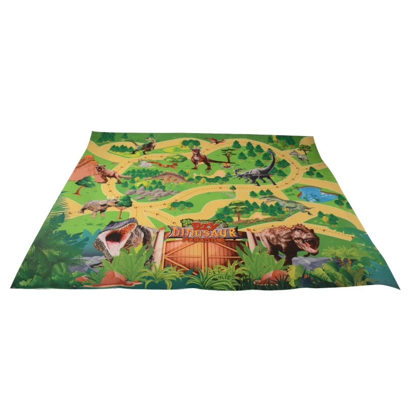 Dinosaur Toys Dinosaur Figures Children's Simulation Dinosaur Toy Set Non-Woven Dinosaur World Carpet Scene Model