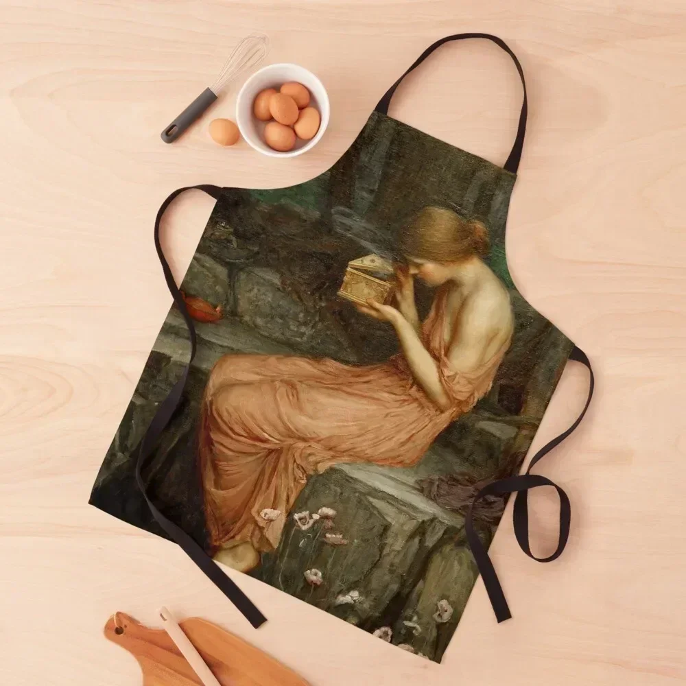 

John William Waterhouse - Psyche opening the box Apron Women Kitchen Kitchens Woman christmas decoration painters Apron