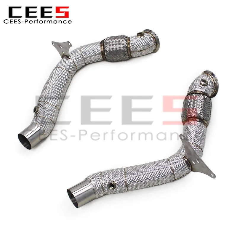 

CEES Sport Engine Turbos Exhasut Downpipe для Ferrari 488 3.9T V8 2015-2019 Выхлопная система выпускного коллектора из нержавеющей стали