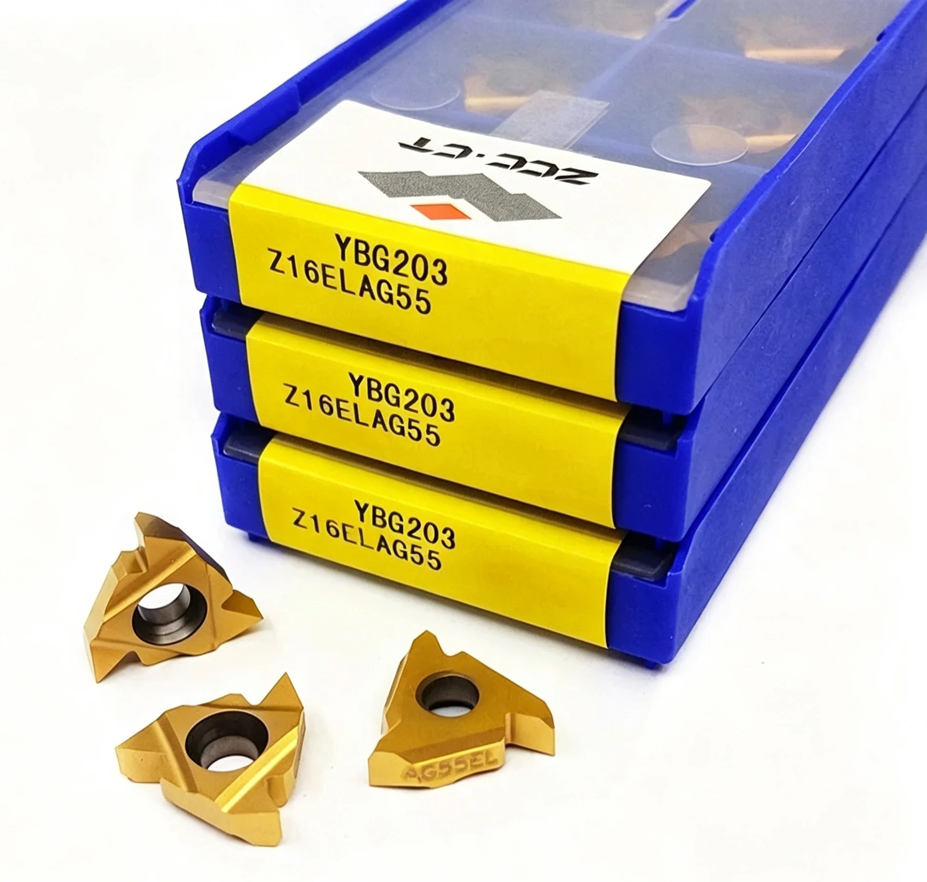 ZCC.CT Z16EL Z16ER Z16IL AG55 AG60 0.75 1.5 2.0 3.0ISO 8UN 8W YBG203 Threaded Insert Z16 Inserts