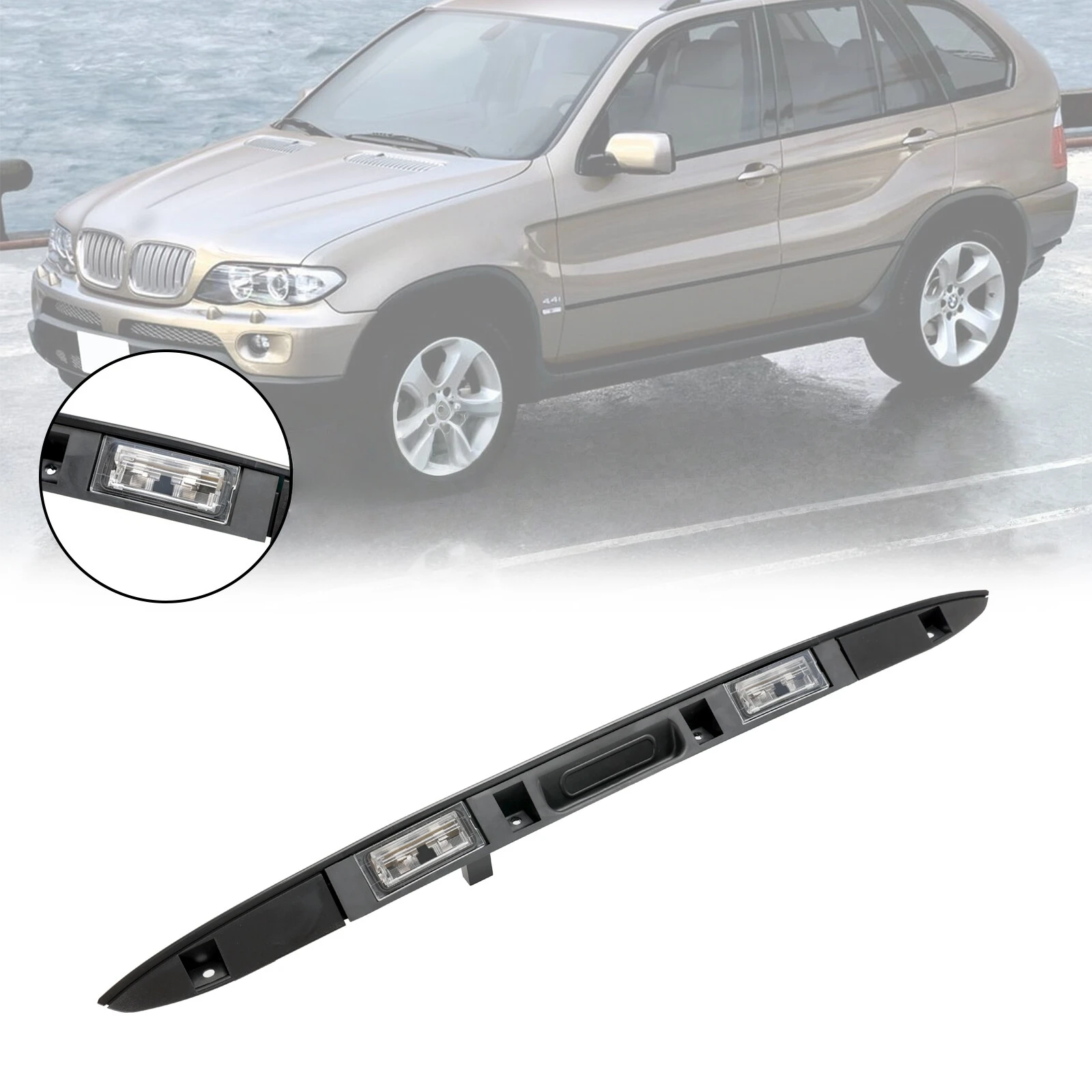 

Car Rear Trunk Lid Tailgate Grip Handle With Key Button For BMW E53 X5 2000 2001 2002 2003 2004 2005 2006 With Light 51137170676