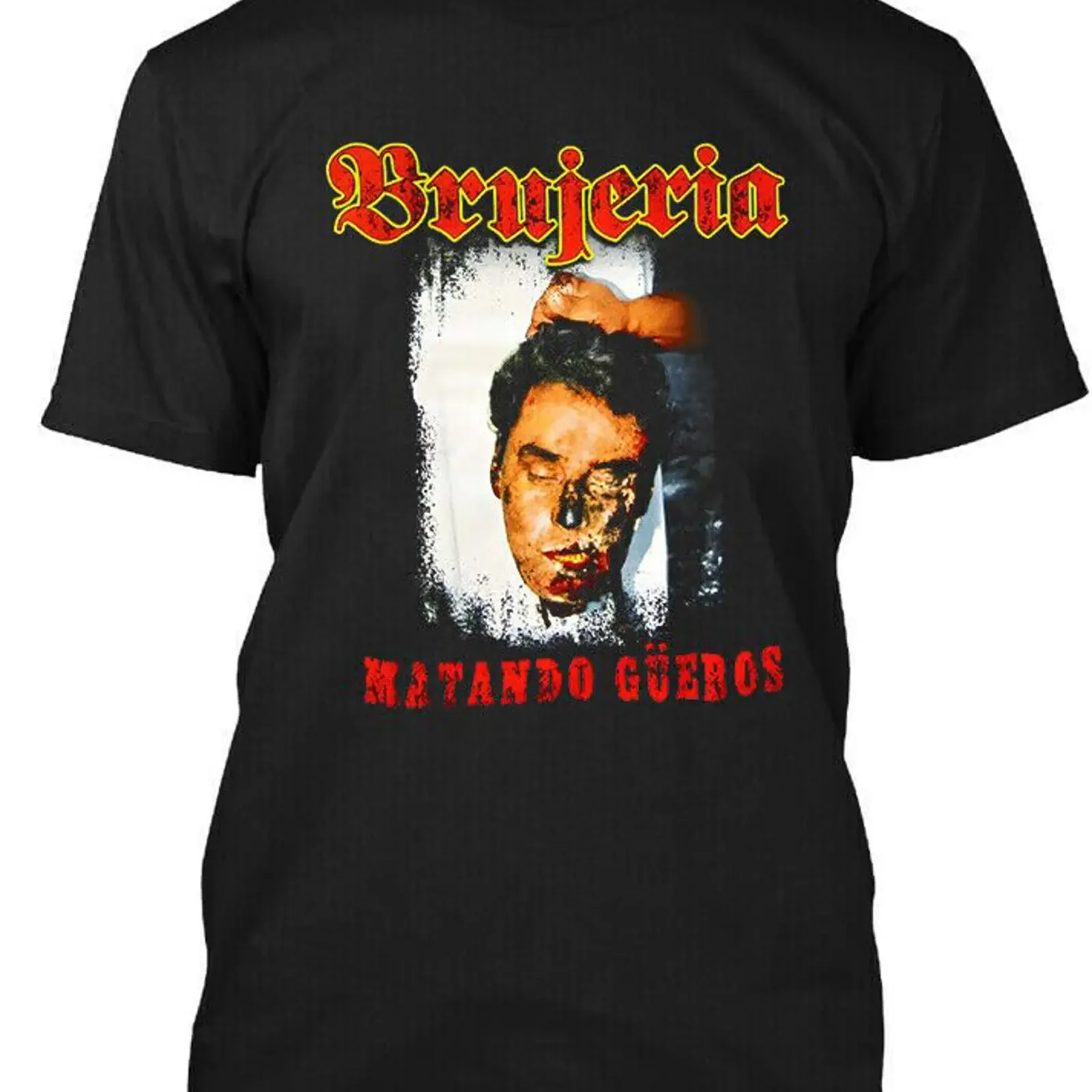 Limited NWT Brujeria Matando Güeros American Death Metal Vintage T Shirt S 4XL Black XSBlack vintage Washed streetwear