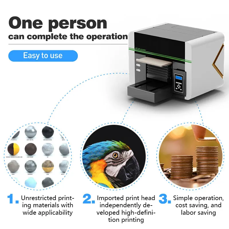 Snopuu Mini Uv Printer Small A3 Enterprise Printing Machine Flat  Mug Medal Photo Frame Jewelry Creative Dtf Inkjet Printer