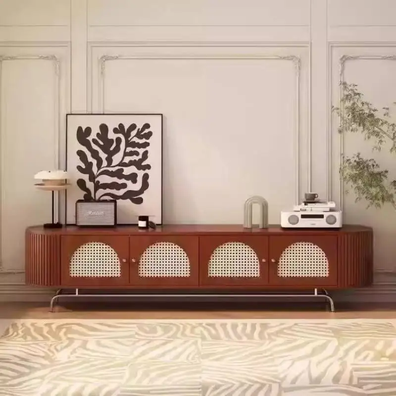 

Door Decoration Tv Cabinet Brown Stand Vintage Luxury Apartments Tv Cabinet Mid Century Designer Mueble De Tv Furniture For Home