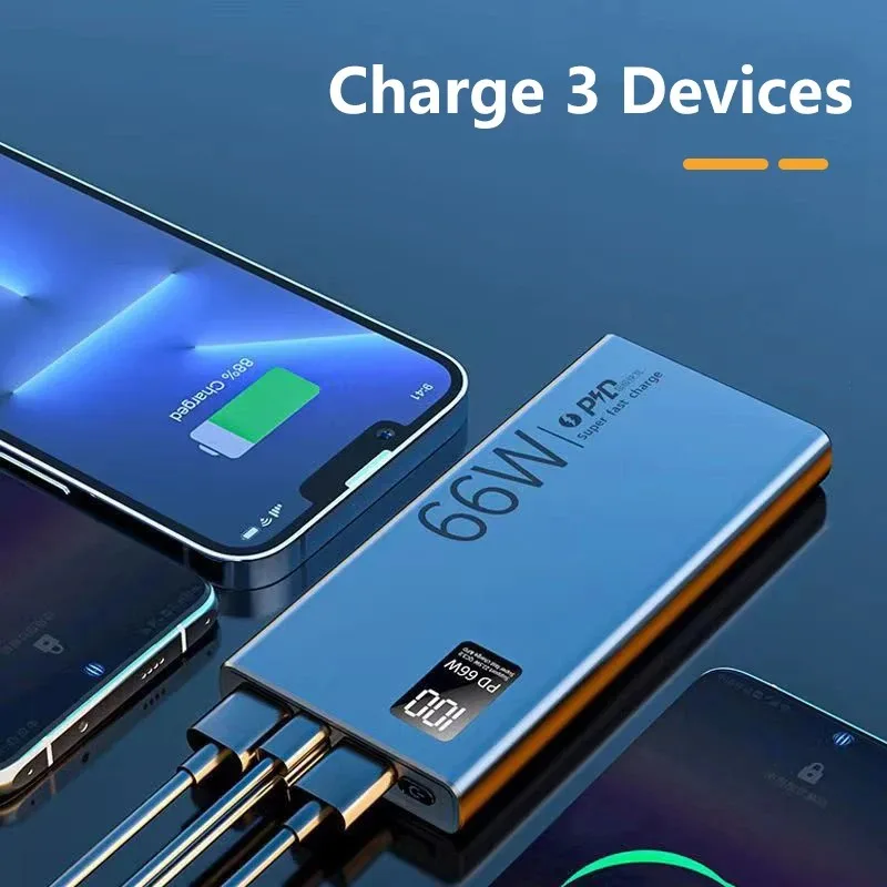 

10000/20000mAh 66W Power Bank USB C PD20W Fast Charging Powerbank Portable Charger for Xiaomi for Samsung for OPPO for IPhone16