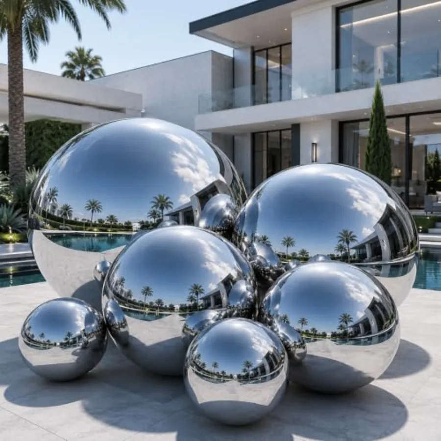 Inflatable Mirror Ball For Party Decor Events Pool Wedding, Reusable Reflective Silver Spheres, 6PCS With Pump