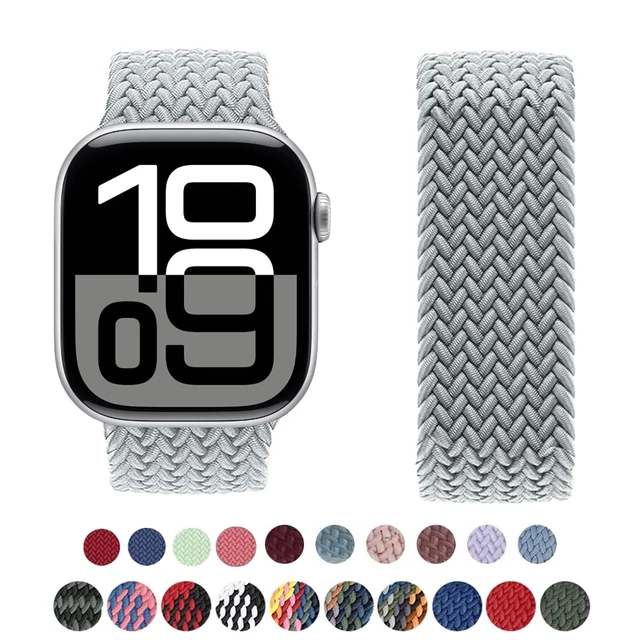 Pasek do zegarka Apple z serii 10 46 mm 42 mm 9 7 8 5 SE 6 44 mm 45 mm 40 mm 38 41 mm Bransoleta Ultra 49 mm correa Pleciony pasek z pętlą Solo