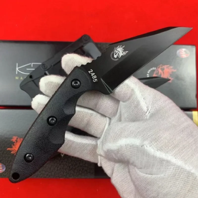 TDIHinderer Hinderance 고정 Balde 칼 (칼집 포함) 1095 고 탄소강 블레이드 야외 캠핑 칼 생존 도구