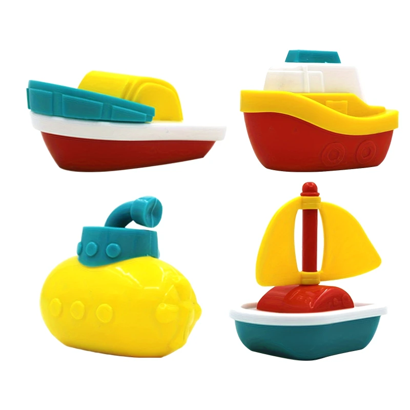 Juego de juguetes de agua para niños pequeños, bote de baño de verano, Juguetes Divertidos de agua para bebés de 0 a 3 años, 4 piezas por juego