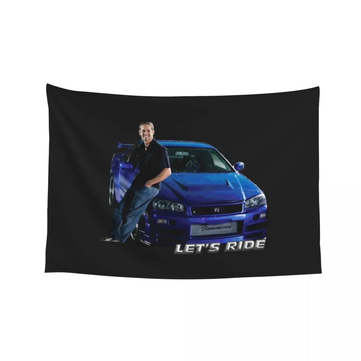 

Let’s Ride - Paul Walker as Brian O_Conner Tapestry Home And Comfort Decor Tapete For The Wall Home Decoration Tapestry