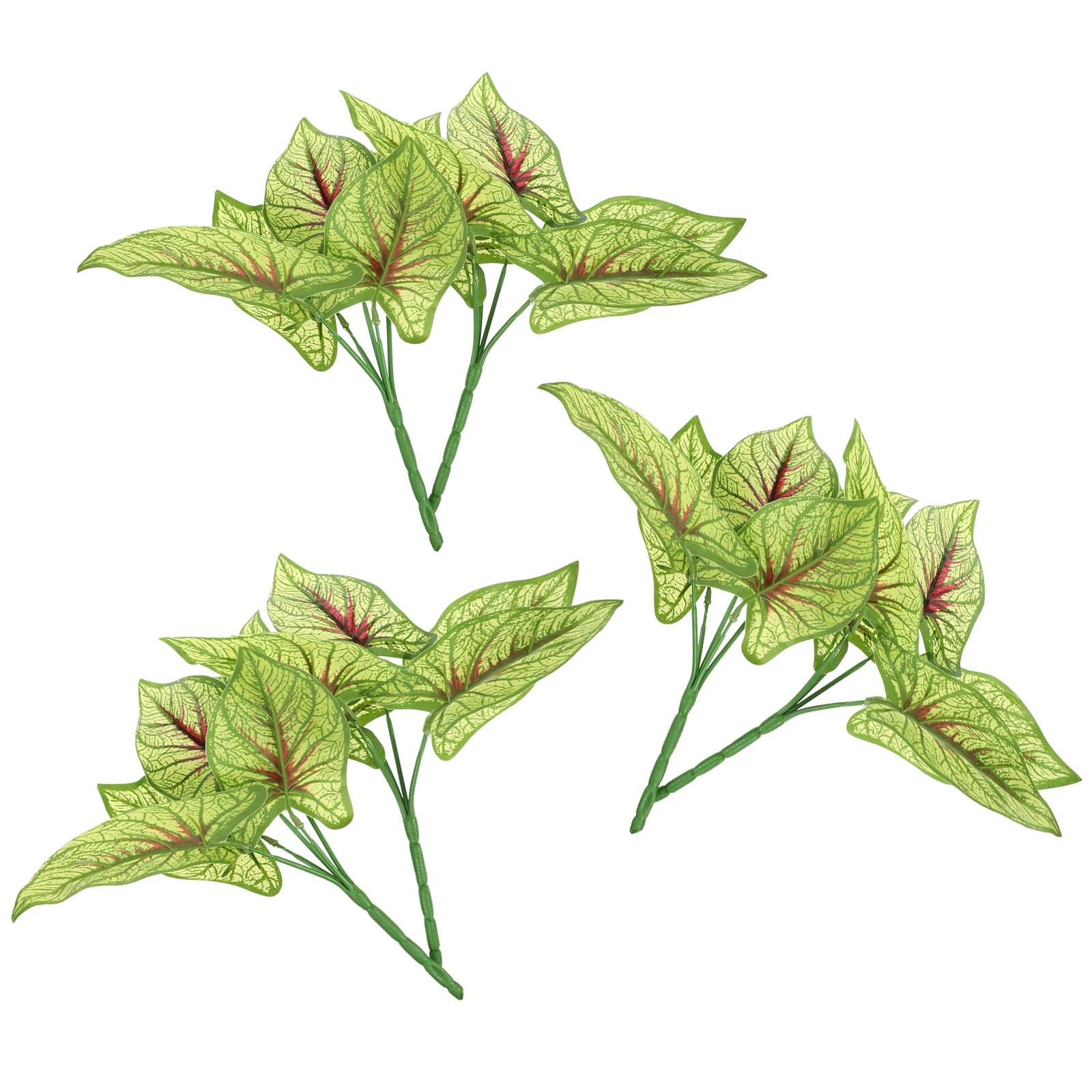 

6pcs Artificial Greenery Leaves Bonsai Ornament Green Plant Decor Desktop Decoration Simulation Potted Plant For Home Office