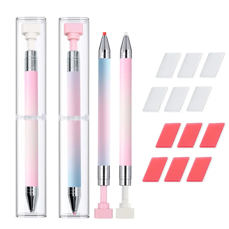 Diamond Pen Kit Refillable Crayons Rotating Glue Dot Drill Pen for Nail Art,DIY  Diamond Art Accessories Quick Tool