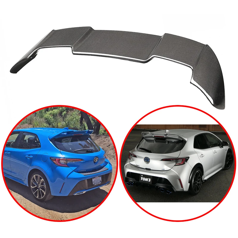 Dla Toyota Corolla E210 5-drzwiowy Hatchback Spoiler samochodu wysokiej jakości ABS tylny dachowy skrzydło czarny błyszczący lub wygląd włókna węglowego ciała zestaw