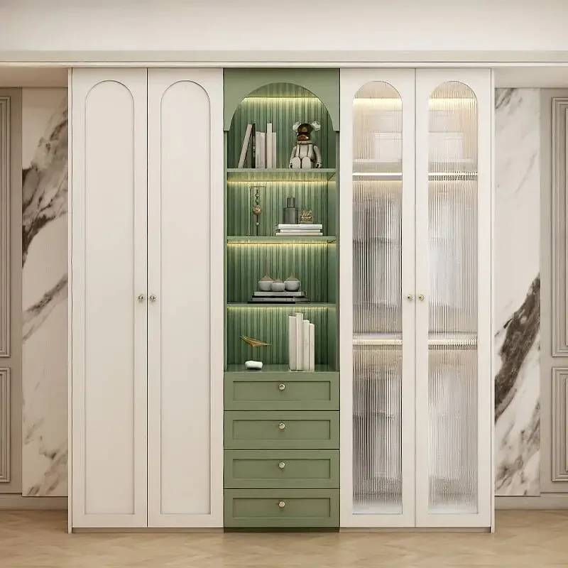 Big Luxury Wood Wardrobes Tall Orgnizer Modular Wooden Locker Bedroom Wardrobes Storage Clothes Armario De Ropa Home Interior