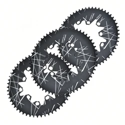 54T Oval Double BCD 110&130MM Chainring Folding Bike 56 58T Crankset  Bicycle Chainwheel Sprocket