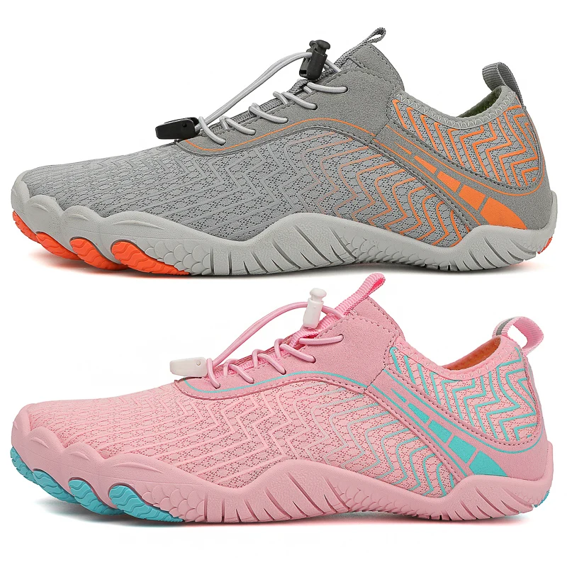 Zapatos de agua descalzos para hombre y mujer, zapatillas de senderismo minimalistas para correr, caja de punta ancha, entrenador cruzado al aire libre, suela cero caída