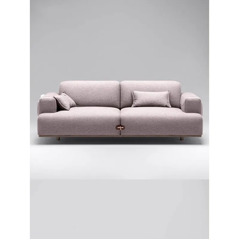 Modern minimalist sofa, fabric living room Nordic small apartment corner princess designer solid wood leather sofa customization