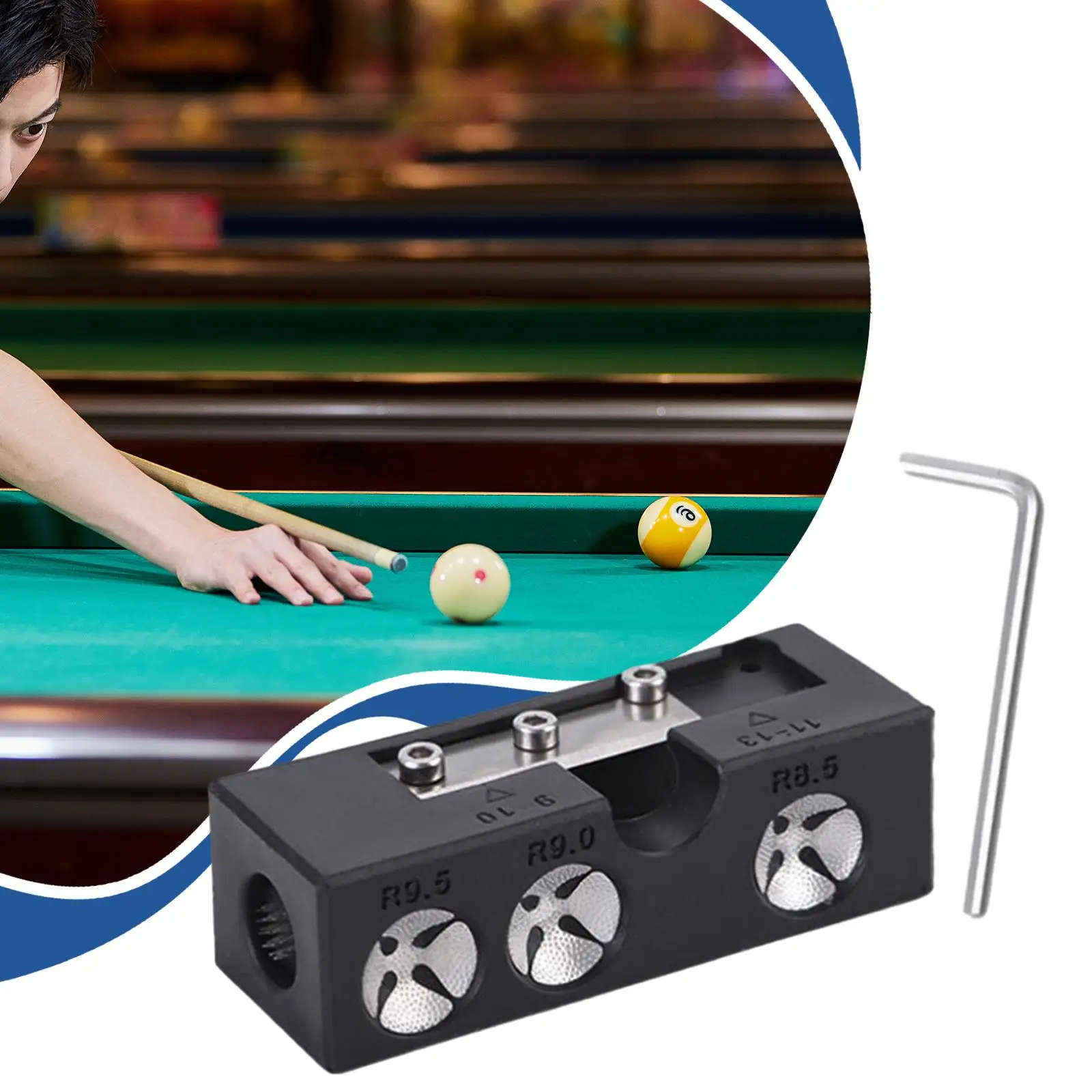 

Инструмент для ремонта наконечников бильярдного кия 9 в 1, аксессуары для кия для замены и формирования наконечников кия