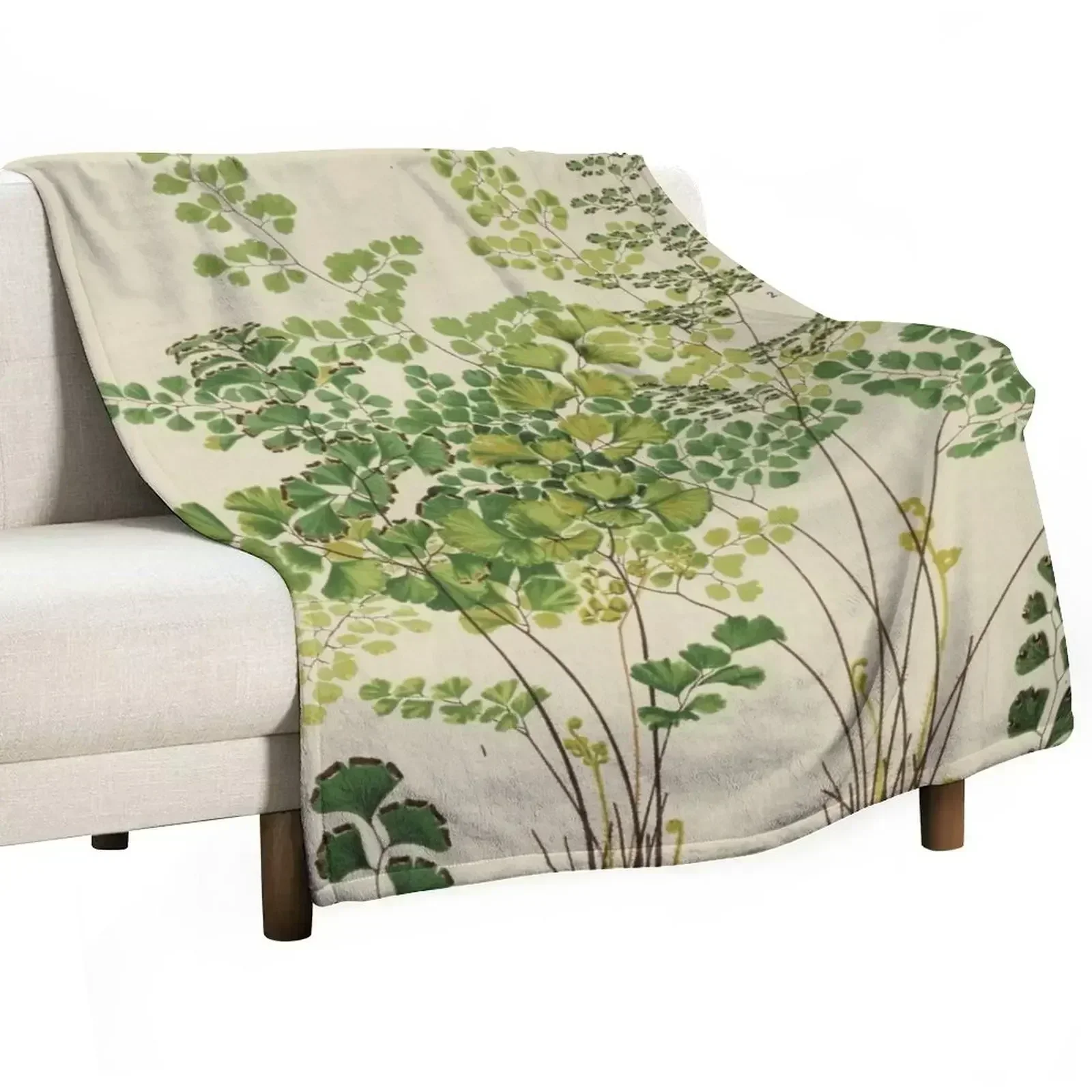 Maidenhair Ferns Throw Blanket Personalized Gift Luxury Luxury Throw Blankets