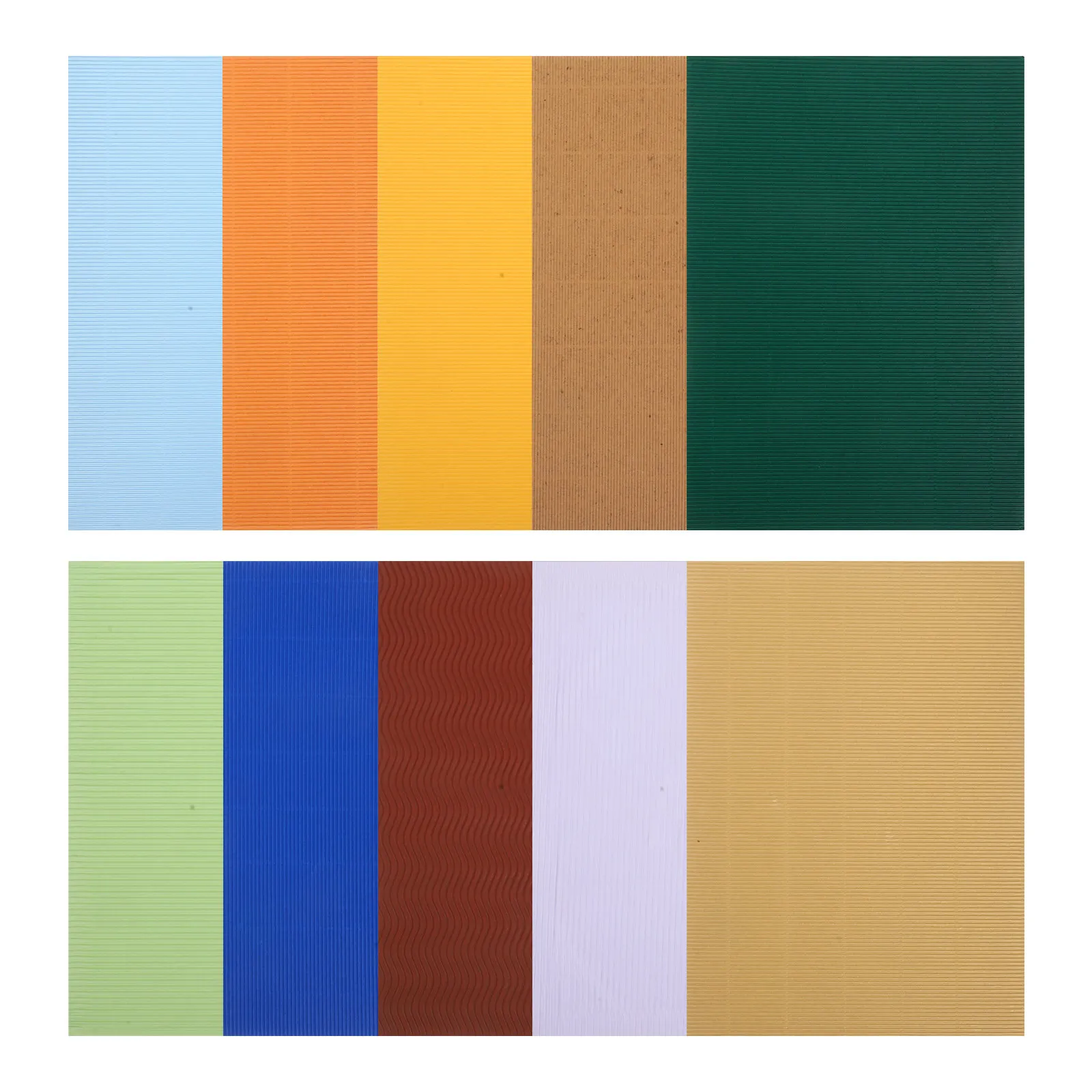 Mixed Color A4 Corrugated Paper for DIY Crafts Durable Corrugated Cardboard Sheets Craft Material Cardboard for Crafts