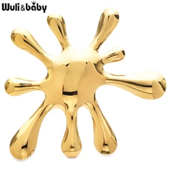 Wuli&baby Big Stainless Steel Virus Design Brooches For Women Men 2-color Flowers Easy Match Party Casual Brooch Pins Gifts