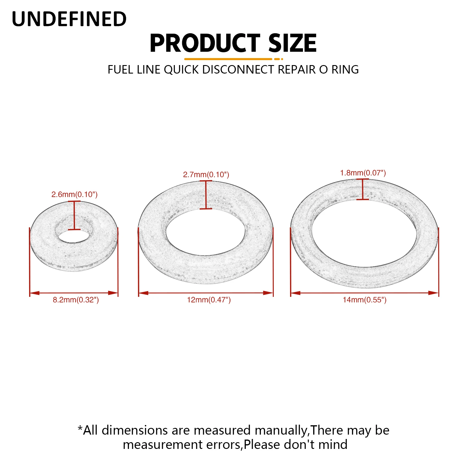 Fuel Line Quick Disconnect/Stop Leaks Repair O Ring Kit Fit for Harley 2001-later Models with Delphi Fuel Injection