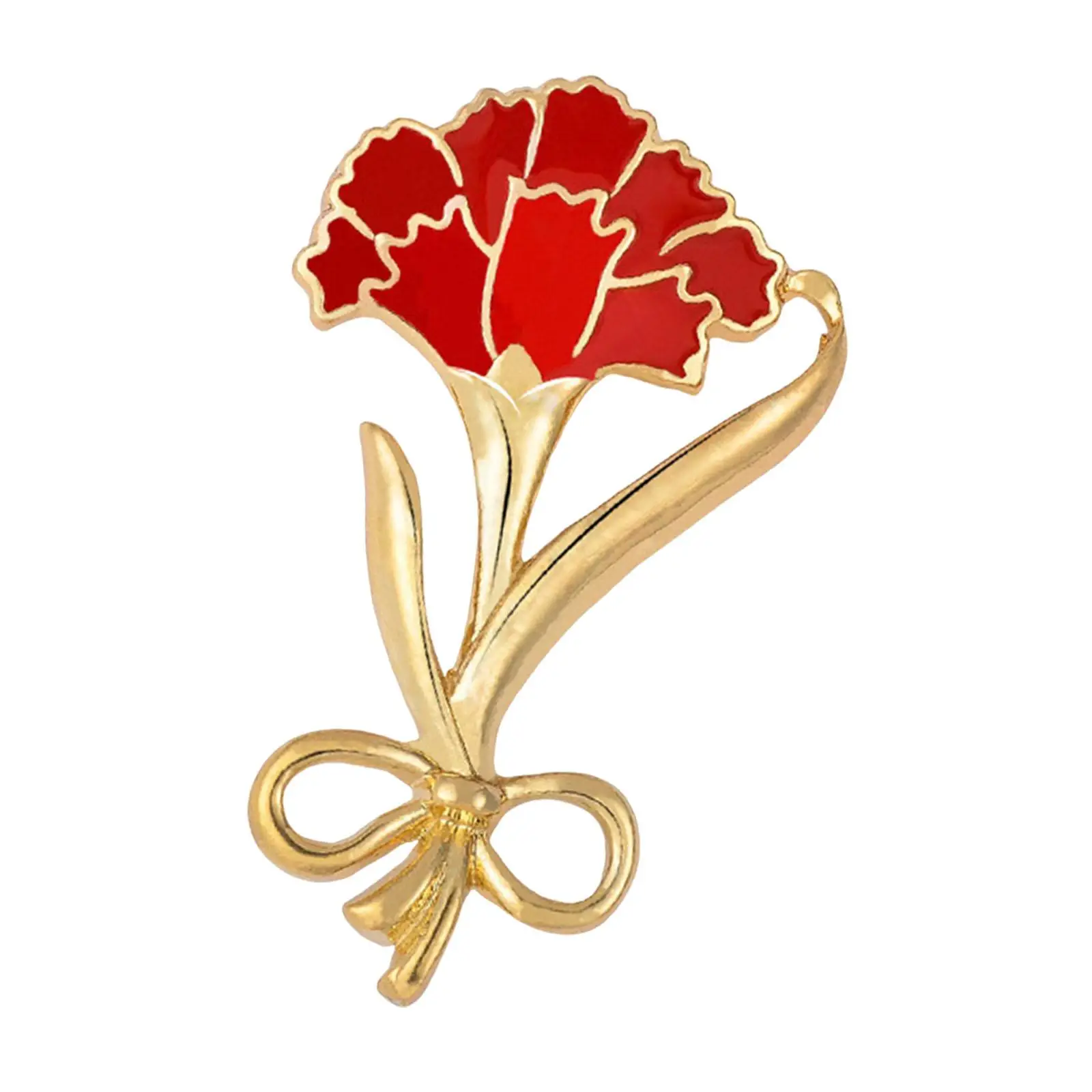 Carnation Brooch Mother's Day Gift Women's Jewelry Decorative Brooch Pin for Women Enamel Flower Brooch for Bag Jackets Dress
