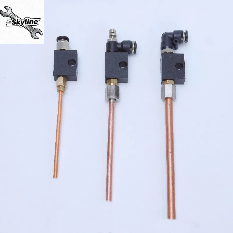 Flared Copper Air Valve Parts Directional Dust Blower Nozzle For Edge Banding Machine Scrap Cleaning